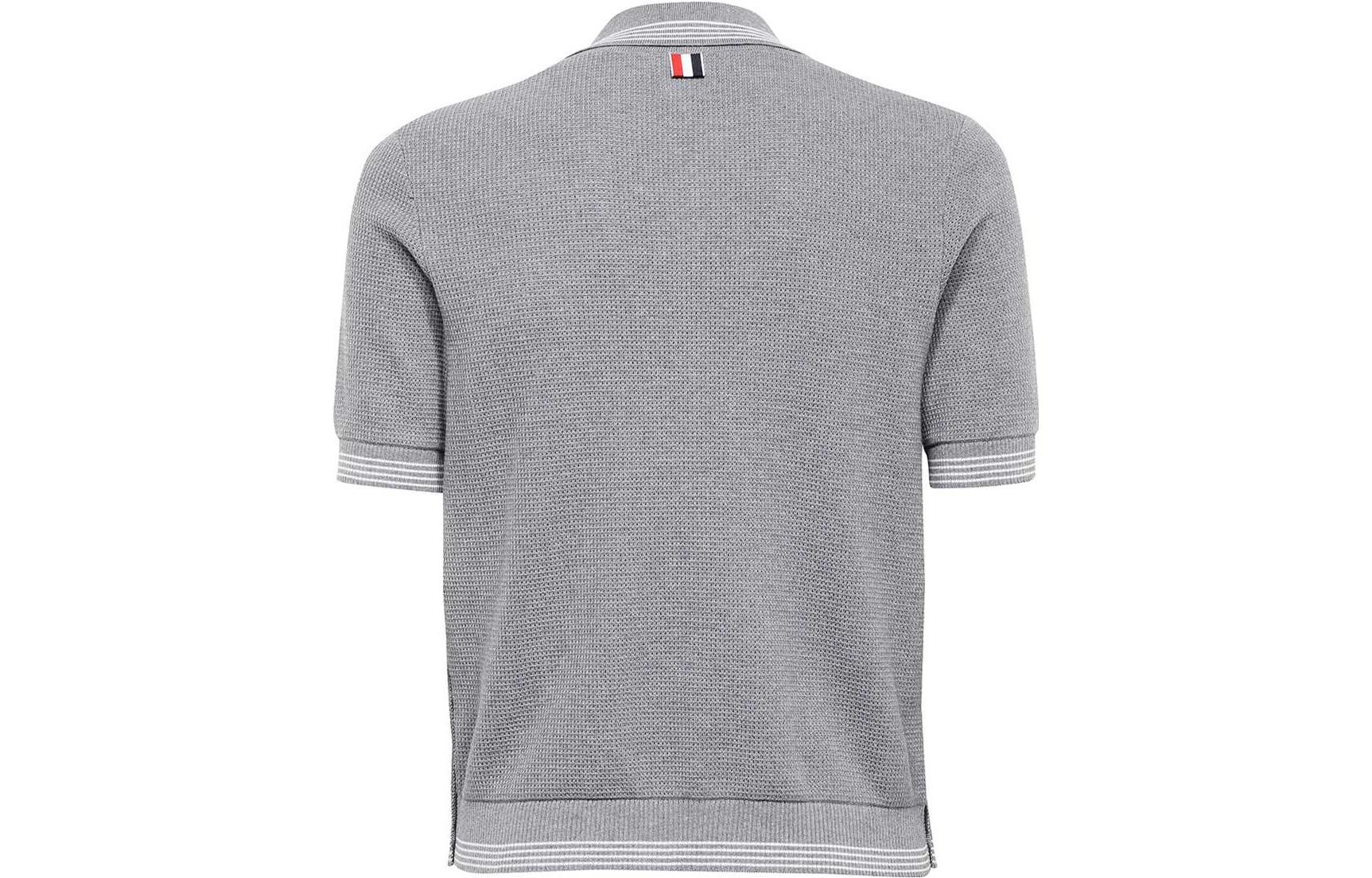 THOM BROWNE  Stripe Button Short Sleeve Polo Shirt MKP085A-Y3006-055 圖 3