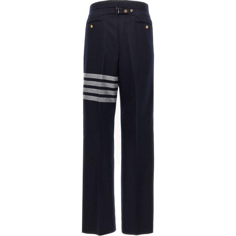 Lookbook Thom Browne 條紋拉鍊直筒寬鬆長褲 藍色 MTC051A-F0666-415