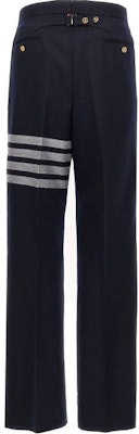 Thom Browne 條紋拉鍊直筒寬鬆長褲 藍色 MTC051A-F0666-415 Lookbook Thom Browne 條紋拉鍊直筒寬鬆長褲 藍色 MTC051A-F0666-415
