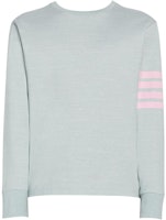 Thom Browne Striped Crewneck Long Sleeve T-Shirt Blue MJS117A-06221-450 Thom Browne Striped Crewneck Long Sleeve T-Shirt Blue MJS117A-06221-450