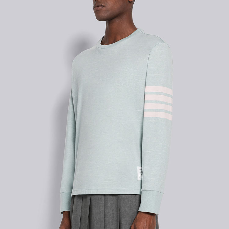 Purchase 톰 브라운 스트라이프 크루넥 긴팔 티셔츠 블루 MJS117A-06221-450