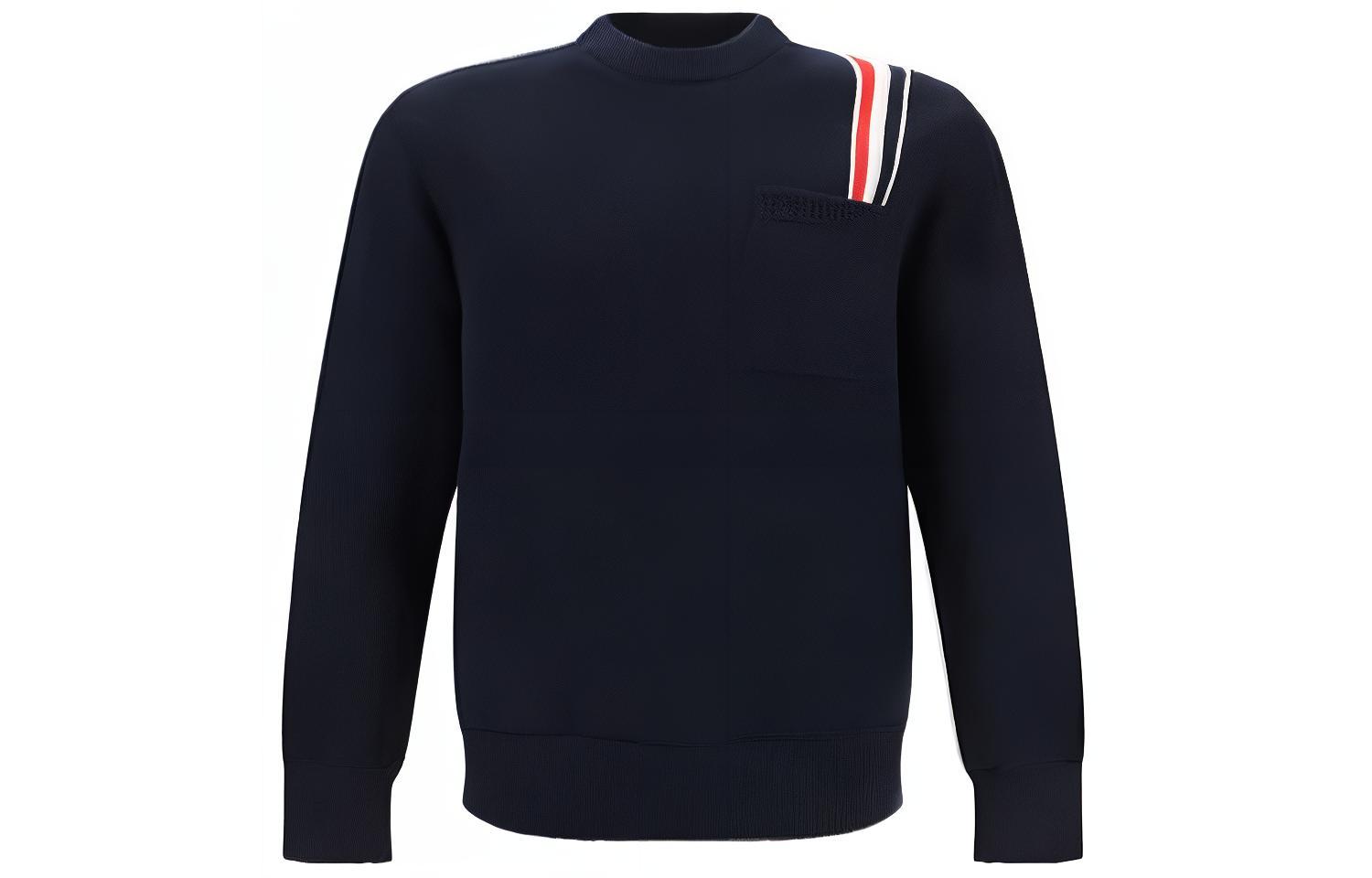 Thom Browne  Striped Crewneck Pullover Sweater Navy Blue. MKA502AY-30174-151