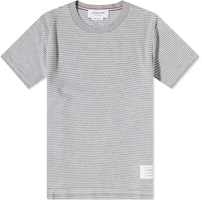 Thom Browne Striped Crewneck Short Sleeve T-Shirt Light Grey MJS235A-J0103-055 Thom Browne Striped Crewneck Short Sleeve T-Shirt Light Grey MJS235A-J0103-055