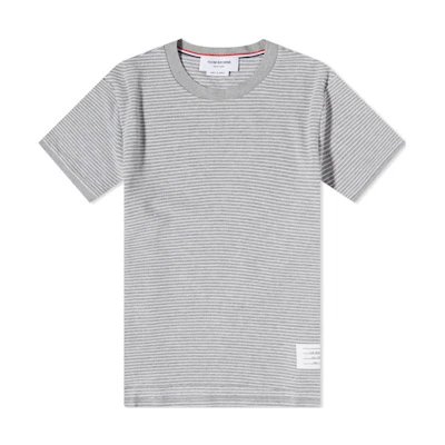 Thom Browne Striped Crewneck Short Sleeve T-Shirt Light Grey MJS235A-J0103-055