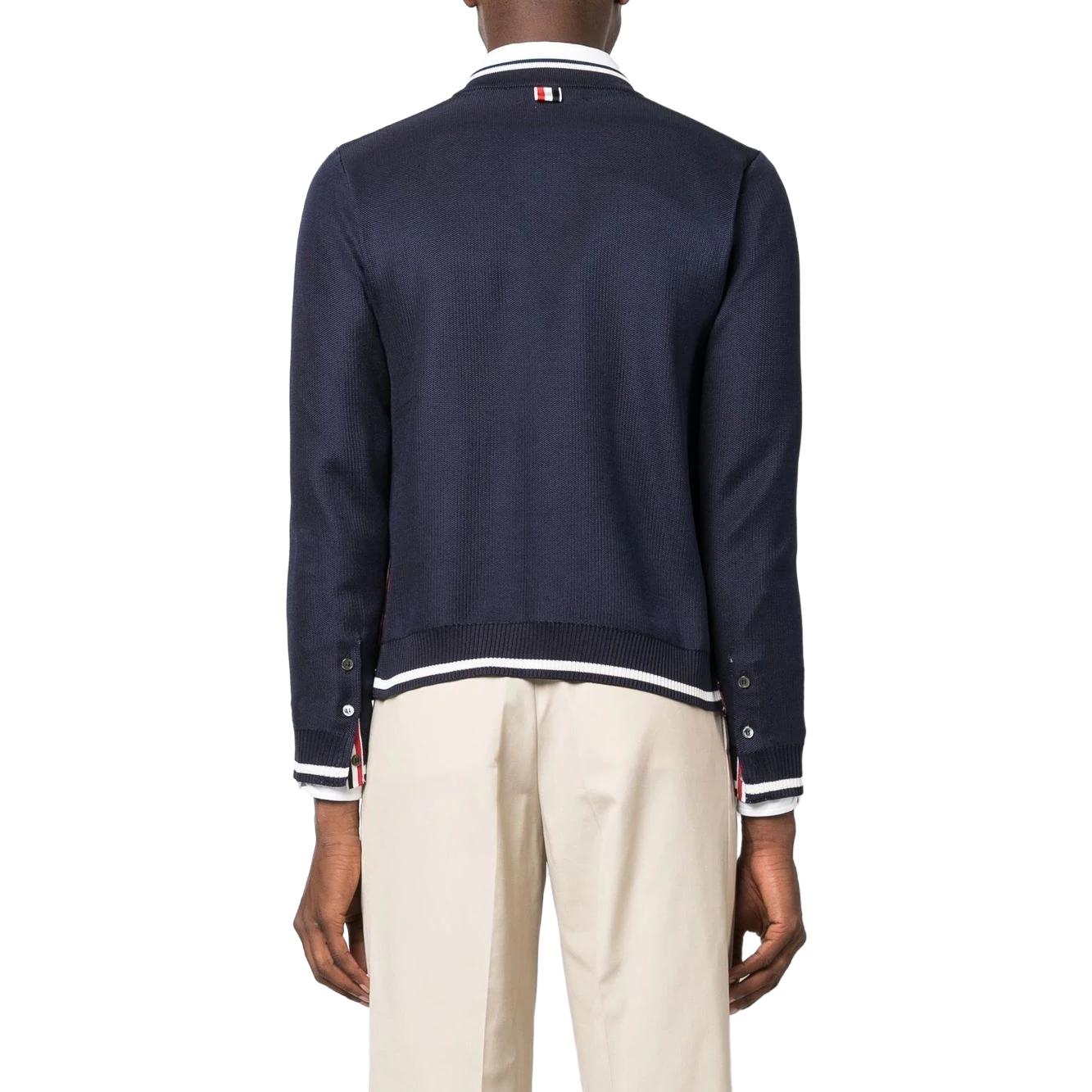 THOM BROWNE  Striped Detail Single-Breasted Knit Cardigan. MKC471-AY4013-415 圖 4