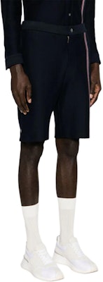 トムブラウン ストライプ ハイウエスト ジップ ルーズフィット ネイビーショーツ MJQ196A-J0139-415 Lookbook トムブラウン ストライプ ハイウエスト ジップ ルーズフィット ネイビーショーツ MJQ196A-J0139-415