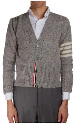 Thom Browne Striped Knit Sweater Abu-Abu MKC084A-00278-055 Order Thom Browne Striped Knit Sweater Abu-Abu MKC084A-00278-055