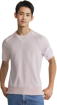 トムブラウン ストライプ ショートスリーブ ニット クルーネック セーター MJT295A-06452-680 Sizing トムブラウン ストライプ ショートスリーブ ニット クルーネック セーター MJT295A-06452-680