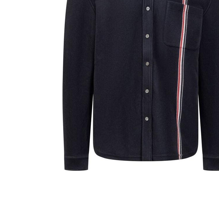 Purchase トムブラウン ストライプ シングルブレスト 長袖ブレザージャケット ブルー MJT497A-J0139-415