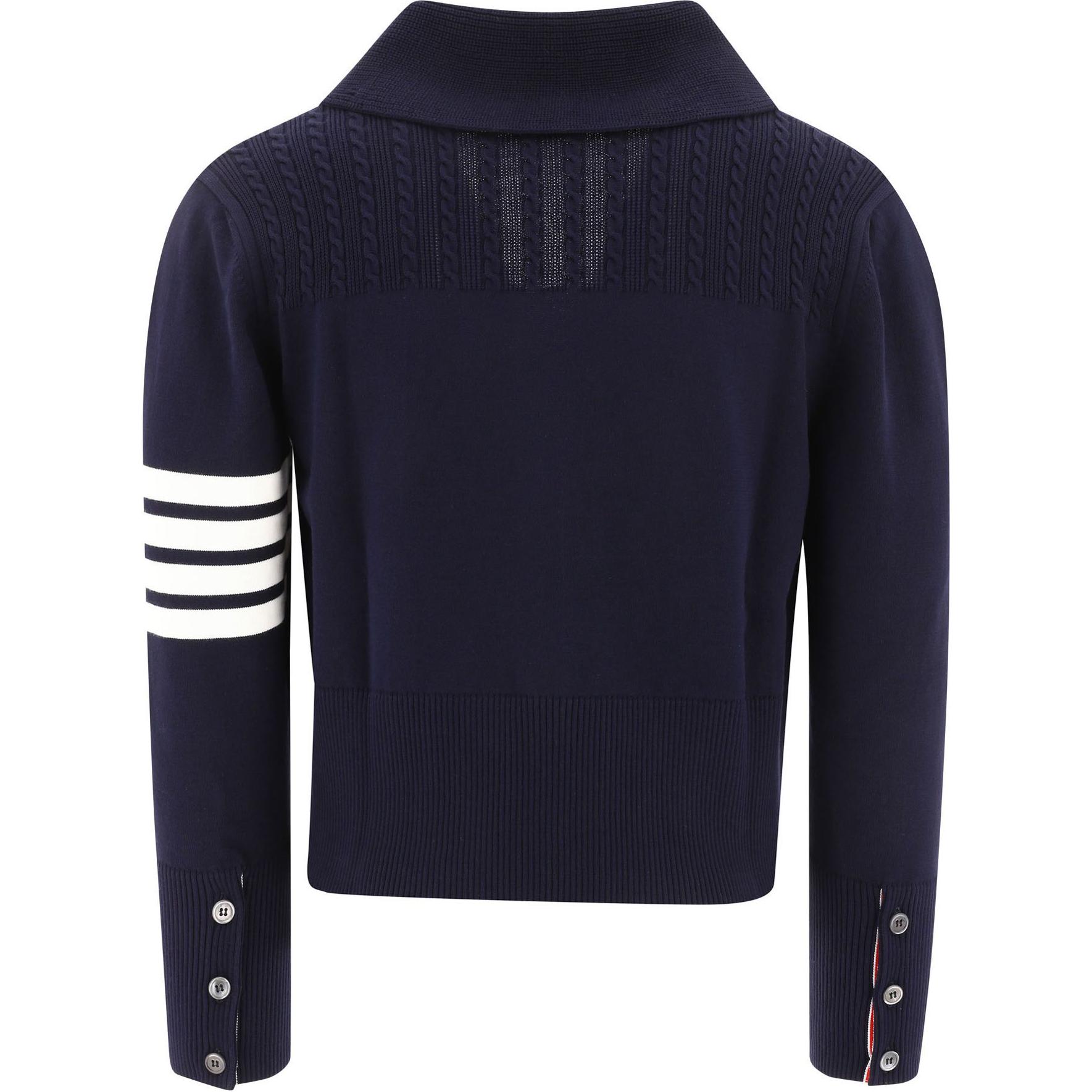 Thom Browne  Striped Single-Breasted Sweater Navy Blue. MKC418A-Y3006-415 圖 3