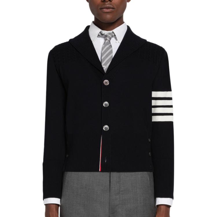 Thom Browne  Striped Single-Breasted Sweater Navy Blue. MKC418A-Y3006-415 圖 5