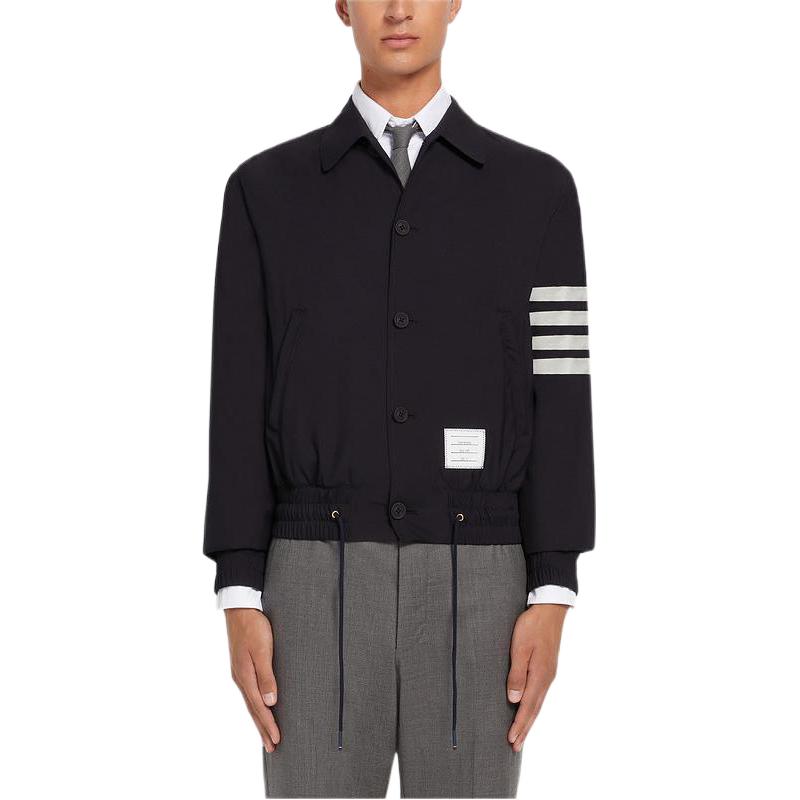 Thom Browne  Striped Wool Bomber Jacket. MJO155A-06146-415