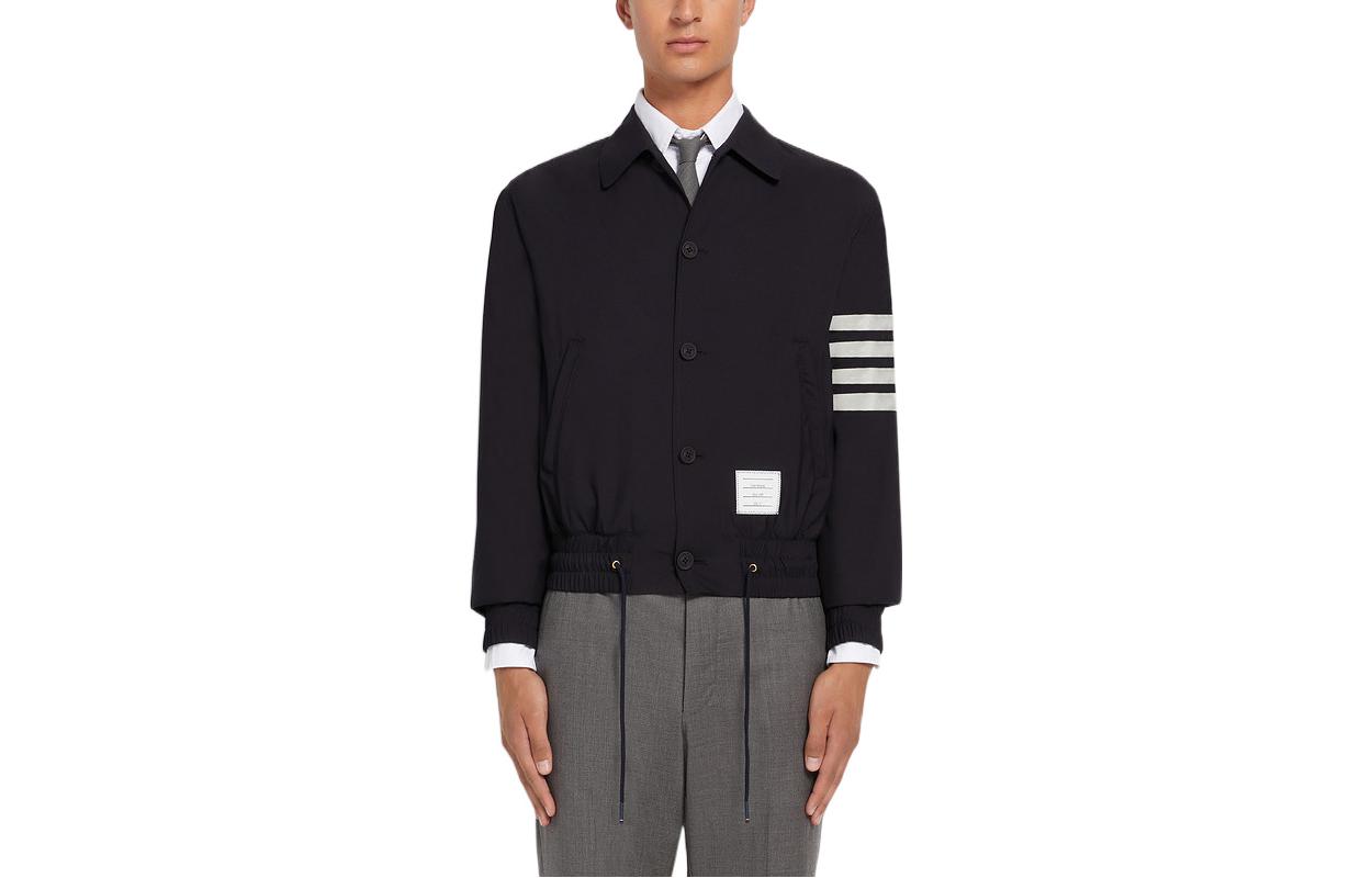 Order Thom Browne 条纹羊毛飞行员夹克外套. MJO155A-06146-415