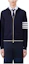 Order Thom Browne Striped Zip Hoodie Knit Jacket Navy Blue MKT011A-Y3005-415