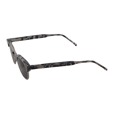 Thom Browne Titanium Oval Sunglasses Grey with Signature Temple Detail. UES702AG0003020 Buy Thom Browne Titanium Oval Sunglasses Grey with Signature Temple Detail. UES702AG0003020