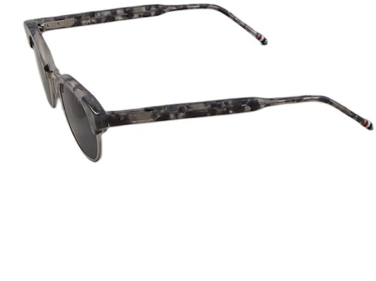 Thom Browne Titanium Oval Sunglasses Grey with Signature Temple Detail. UES702AG0003020 Order Thom Browne Titanium Oval Sunglasses Grey with Signature Temple Detail. UES702AG0003020