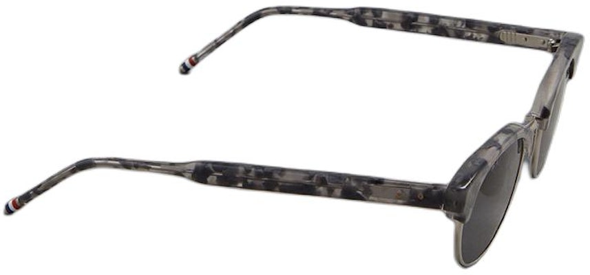 Thom Browne Titanium Oval Sunglasses Grey with Signature Temple Detail. UES702AG0003020 Shop Thom Browne Titanium Oval Sunglasses Grey with Signature Temple Detail. UES702AG0003020