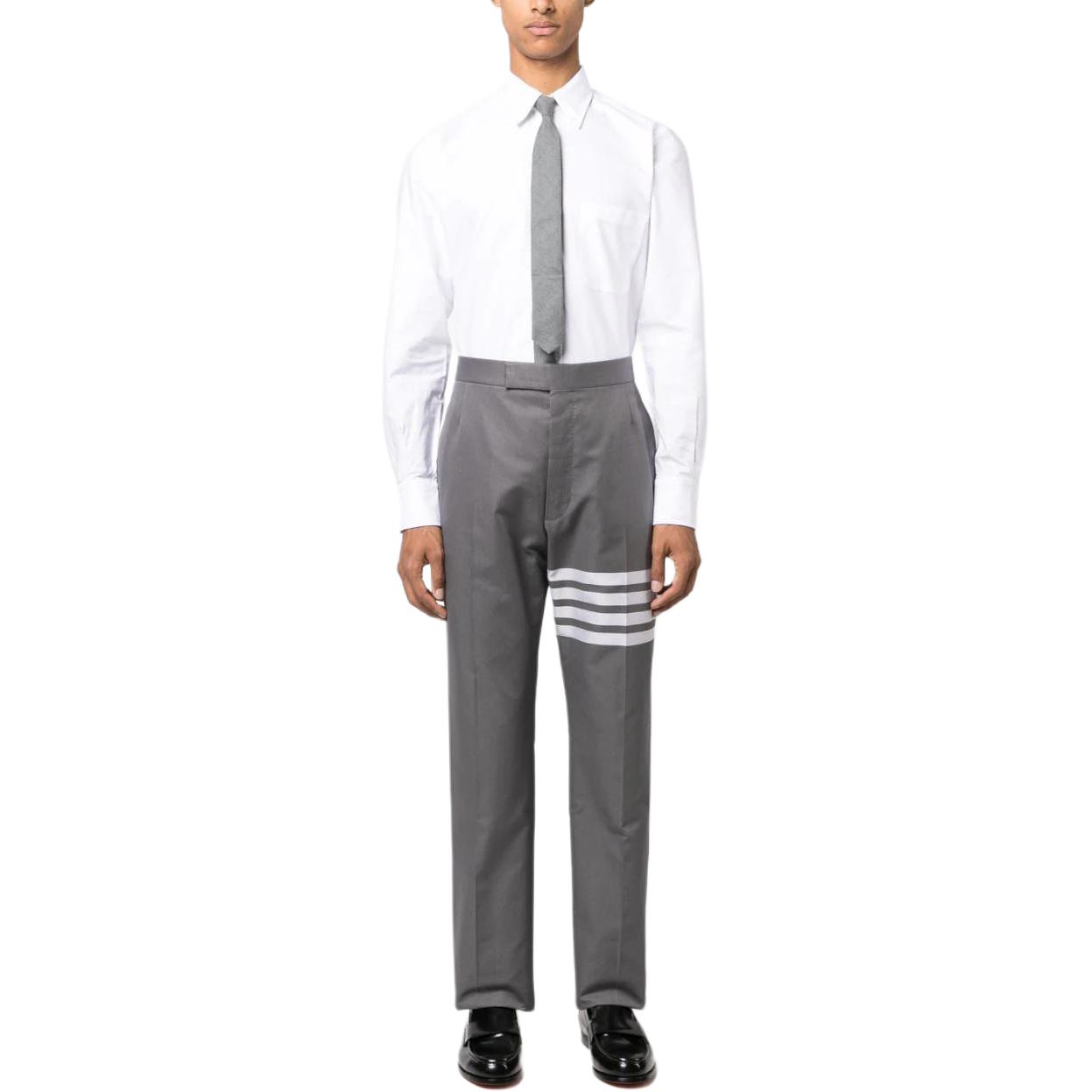 THOM BROWNE  White Button-Down Collar Plain Long Sleeve Shirt MWL406A-F0313-100 圖 3