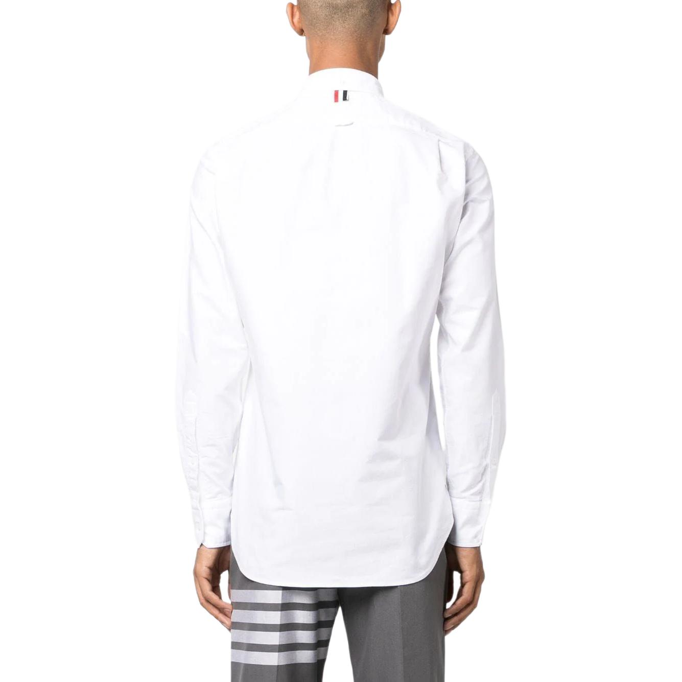 THOM BROWNE  White Button-Down Collar Plain Long Sleeve Shirt MWL406A-F0313-100 圖 4