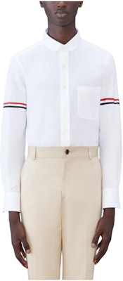 Thom Browne Kemeja Lengan Panjang Putih Colorblock Button-Down. MWL393O00572100 Buy Thom Browne Kemeja Lengan Panjang Putih Colorblock Button-Down. MWL393O00572100