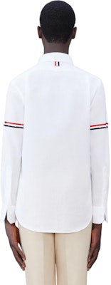 Thom Browne Kemeja Lengan Panjang Putih Colorblock Button-Down. MWL393O00572100 Lookbook Thom Browne Kemeja Lengan Panjang Putih Colorblock Button-Down. MWL393O00572100