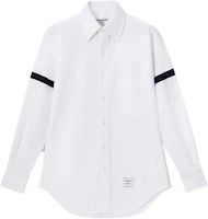 Order THOM BROWNE 白色拼布單排扣襯衫 春秋款 MWL150B-06177-992