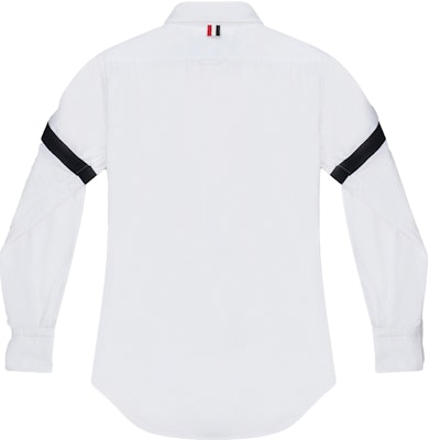 THOM BROWNE Kemeja Putih Patchwork Single-Breasted Spring Fall MWL150B-06177-992 Lookbook THOM BROWNE Kemeja Putih Patchwork Single-Breasted Spring Fall MWL150B-06177-992