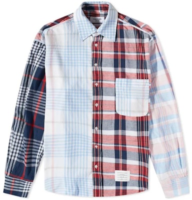 THOM BROWNE Kemeja Putih Corak Plaid Gaya Moden Lelaki. MWL346F-F0171-960 Buy THOM BROWNE Kemeja Putih Corak Plaid Gaya Moden Lelaki. MWL346F-F0171-960