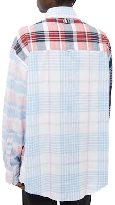 THOM BROWNE Kemeja Putih Corak Plaid Gaya Moden Lelaki. MWL346F-F0171-960 Shop THOM BROWNE Kemeja Putih Corak Plaid Gaya Moden Lelaki. MWL346F-F0171-960