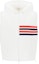 Order THOM BROWNE Chaleco Hoodie sin mangas con cremallera y rayas blanco MJV007A-F0517-100