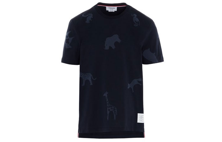Thom Browne Animal Icon Print Navy Blue Short Sleeve T-Shirt MJS101A-06925-415 圖 2