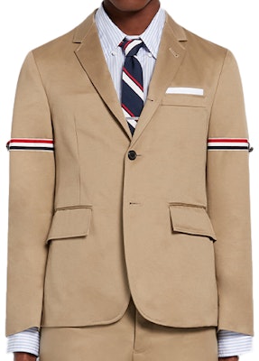 Thom Browne 米色斜紋棉質西裝外套 MJU527A-03788-275 Buy Thom Browne 米色斜紋棉質西裝外套 MJU527A-03788-275