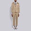Shop Thom Browne 米色斜紋棉質西裝外套 MJU527A-03788-275