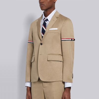 Thom Browne 米色斜紋棉質西裝外套 MJU527A-03788-275 Purchase Thom Browne 米色斜紋棉質西裝外套 MJU527A-03788-275