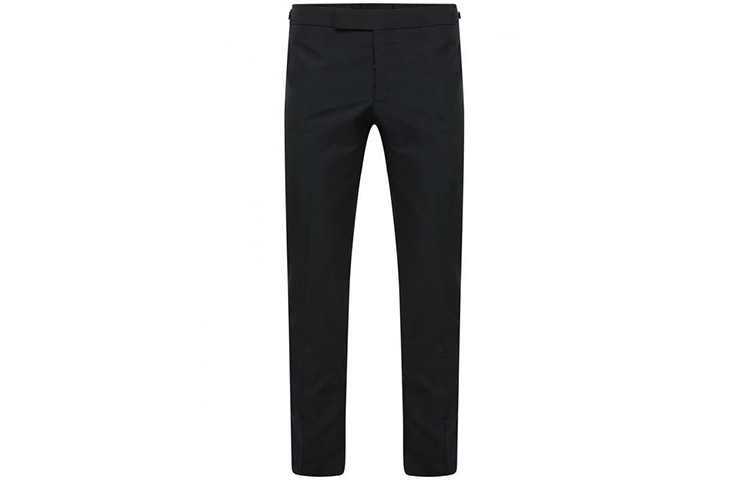 THOM BROWNE Black Low-Rise Striped Trousers MTC042C-02872-001