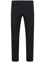 Order トムブラウン ブラック ローライズ ストライプパンツ MTC042C-02872-001