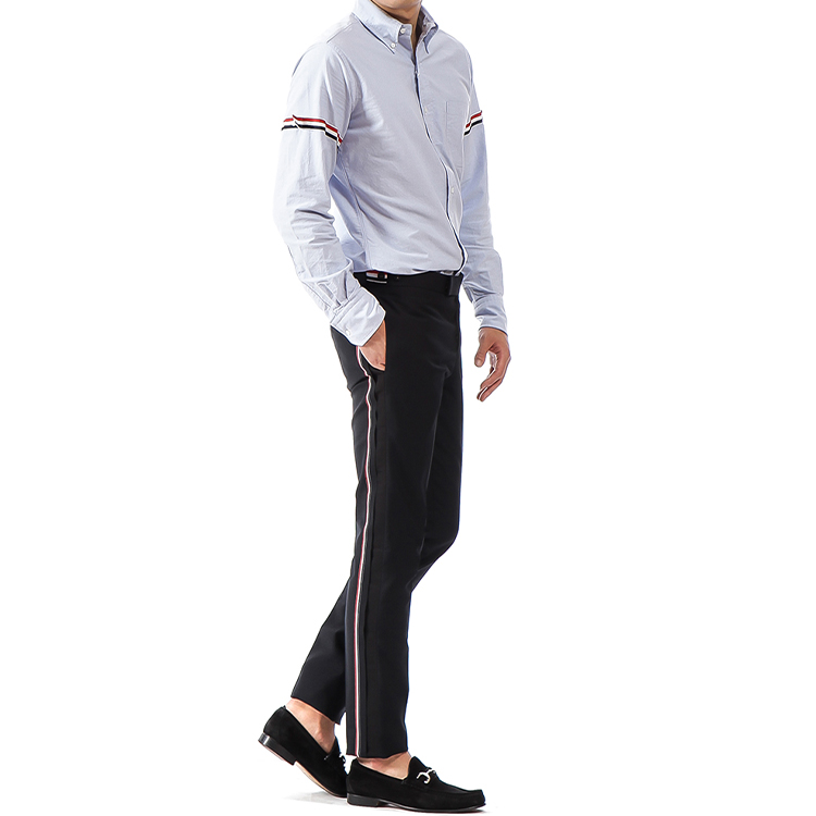 Details for 汤姆布朗黑色低腰条纹长裤 MTC042C-02872-001