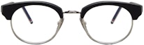 Buy THOM BROWNE Gafas Ópticas Ovaladas de Titanio Negras Unisex Diseño con Logo. UEO702AG0003004