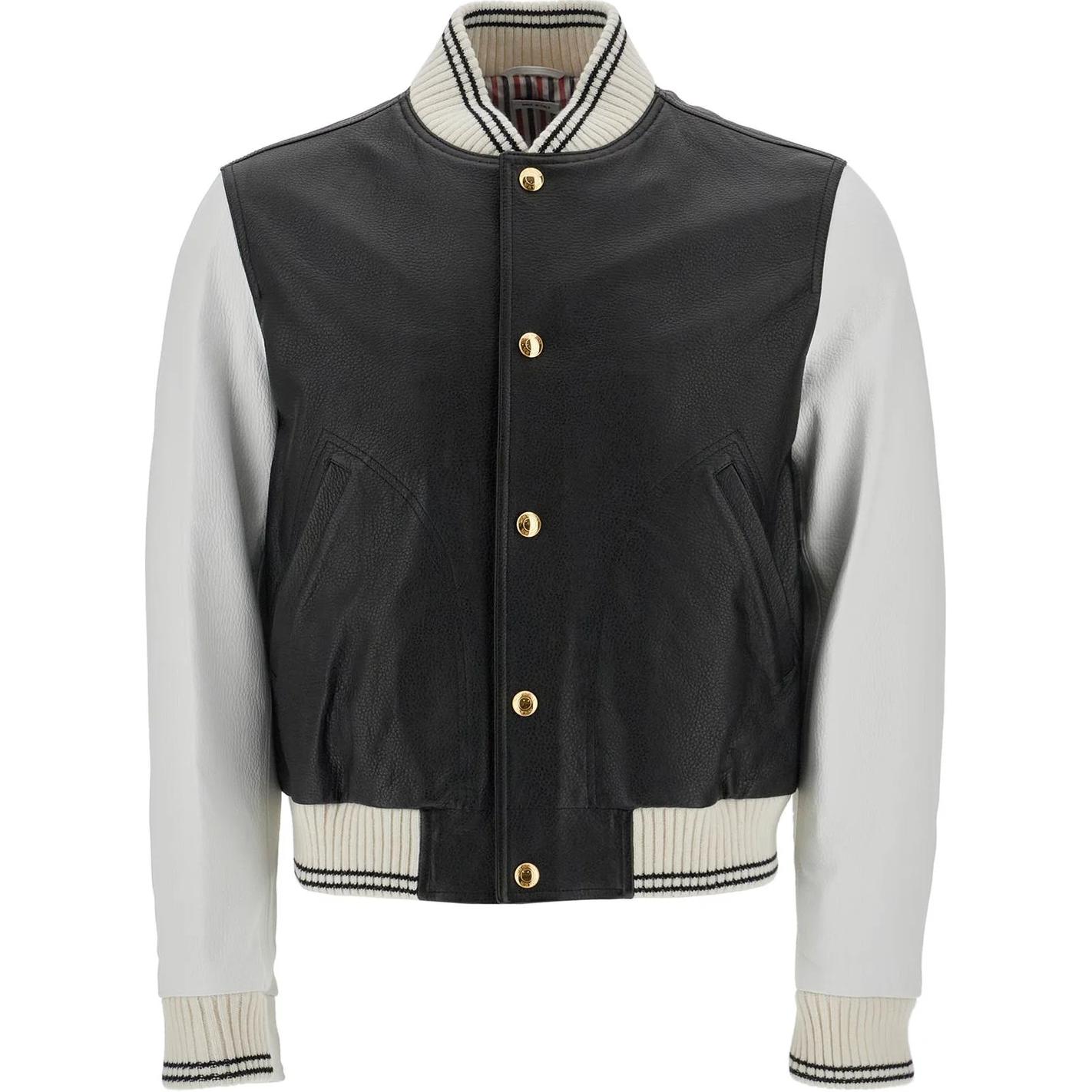 Thom Browne Black Patchwork Cropped Jacket MJO099Y-06241-001