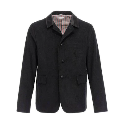 Thom Browne Black Single-Breasted Casual Jacket MJU471DF0220001