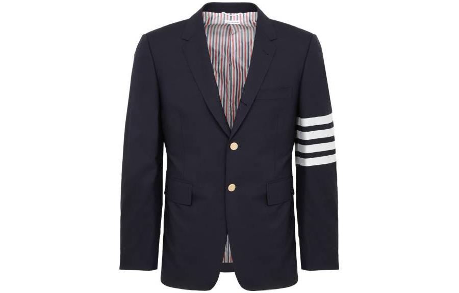 Thom Browne Black Solid 4-Bar Single-Breasted Jacket MJC159A06146