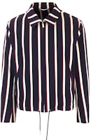 Thom Browne Black Striped Collar Zip-Up Jacket MJO118A-06303-960 Thom Browne Black Striped Collar Zip-Up Jacket MJO118A-06303-960