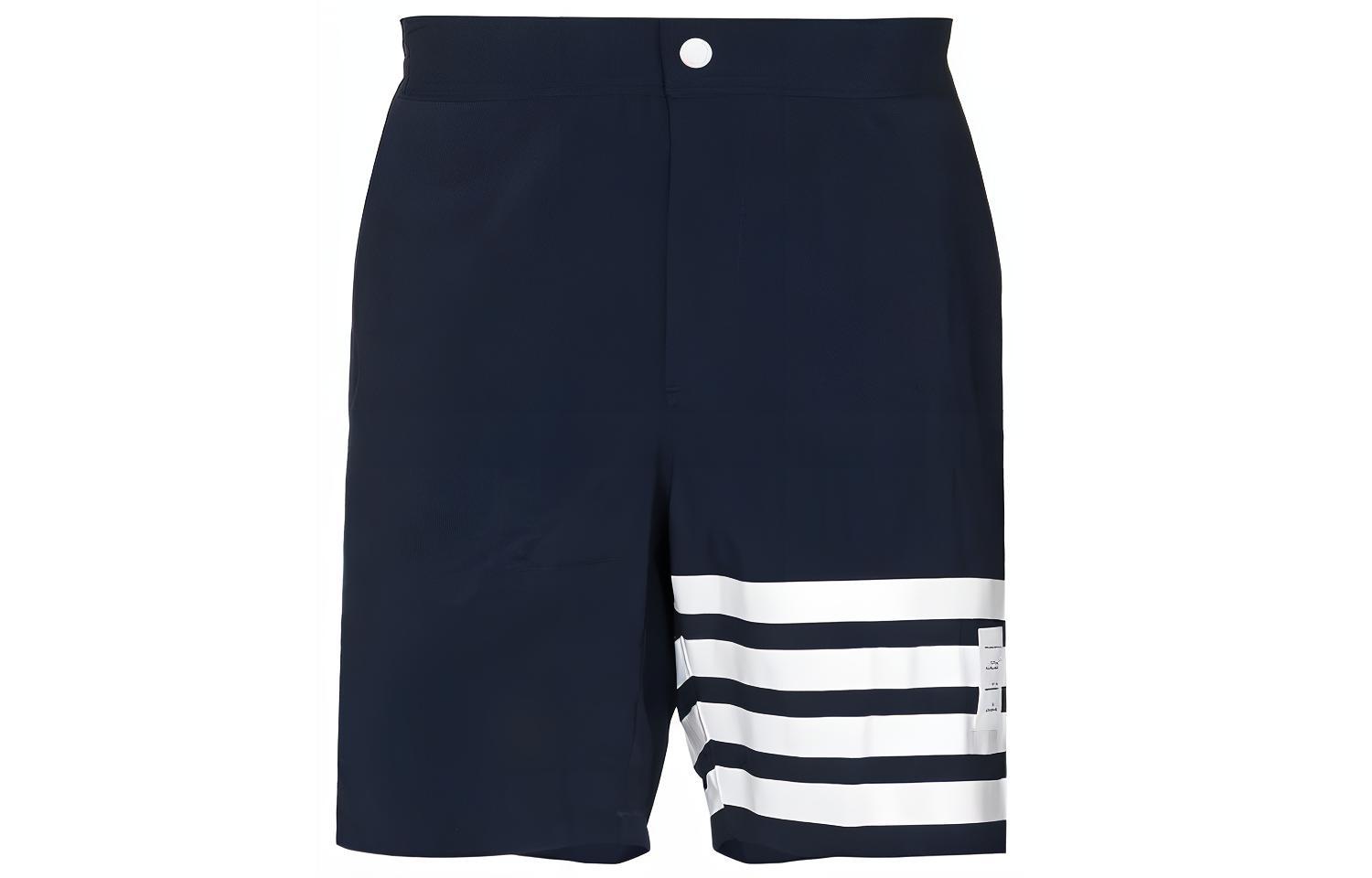 THOM BROWNE Blue 4-Bar Striped Tech Fabric Casual Shorts MTT006-A05415-415