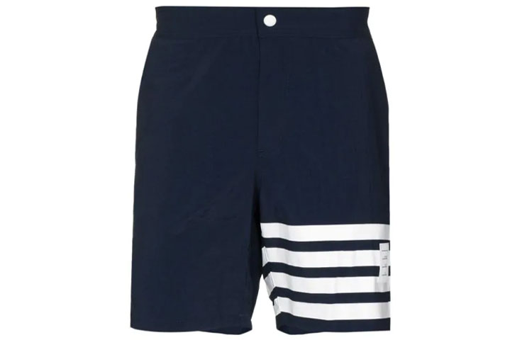 THOM BROWNE Blue 4-Bar Striped Tech Fabric Casual Shorts MTT006-A05415-415 圖 2