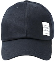 Thom Browne Blue Cotton Baseball Cap Unisex Couple Style MHC328A-03788-415 Thom Browne Blue Cotton Baseball Cap Unisex Couple Style MHC328A-03788-415