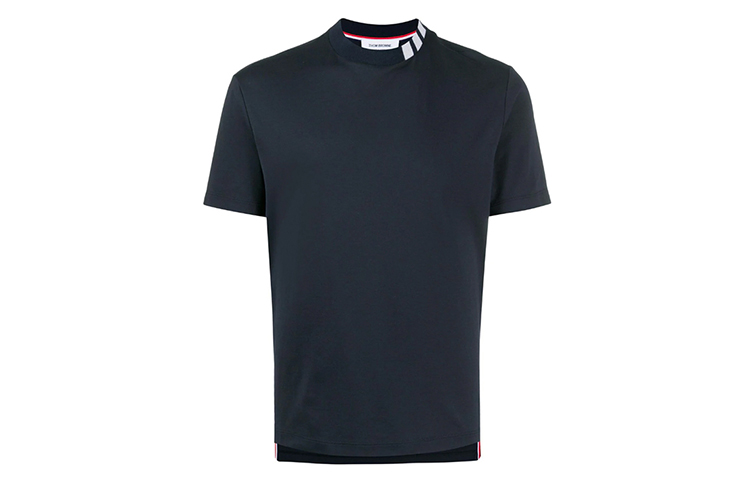 THOM BROWNE Blue Crew Neck Short Sleeve T-Shirt MJS127A-06928-415