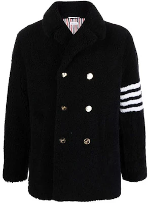 Thom Browne 蓝色四条纹双排扣夹克 MOU544X-02821-415 Buy Thom Browne 蓝色四条纹双排扣夹克 MOU544X-02821-415