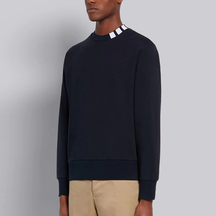 Purchase トム・ブラウン ブルー 4ストライプ インレイ 長袖カジュアルスウェットシャツ MJT255A-06931-415