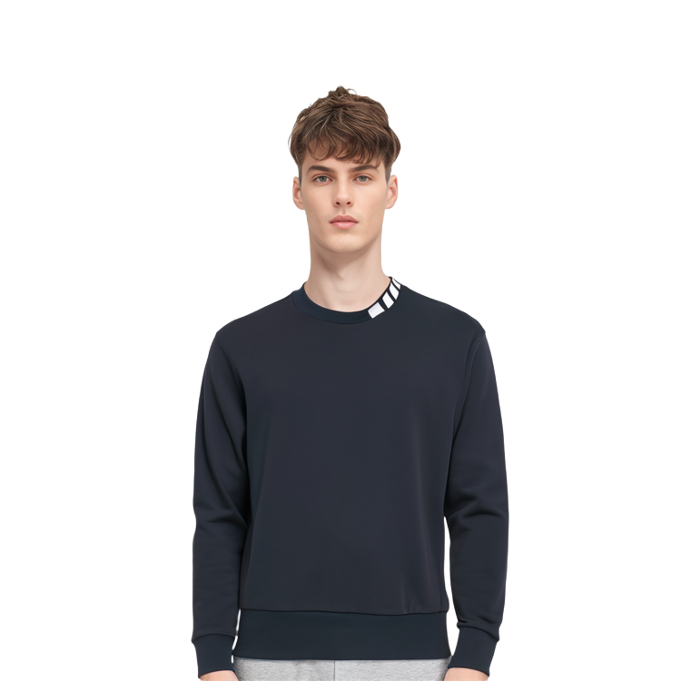 Sizing トム・ブラウン ブルー 4ストライプ インレイ 長袖カジュアルスウェットシャツ MJT255A-06931-415