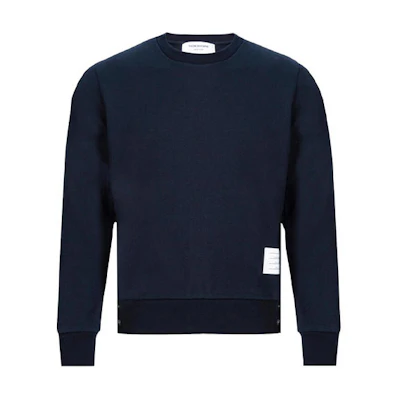 Thom Browne Blue Ivy Boy Crewneck Sweatshirt with Three Stripes MJT085A-03377-415